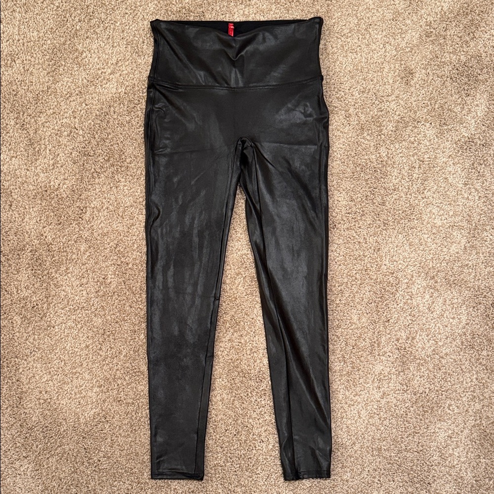 SPANX Faux leather Black Leggings